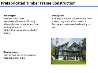 Prefabricated Timber Frame Construction