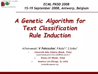 A Genetic Algorithm for  Text Classification  Rule Induction