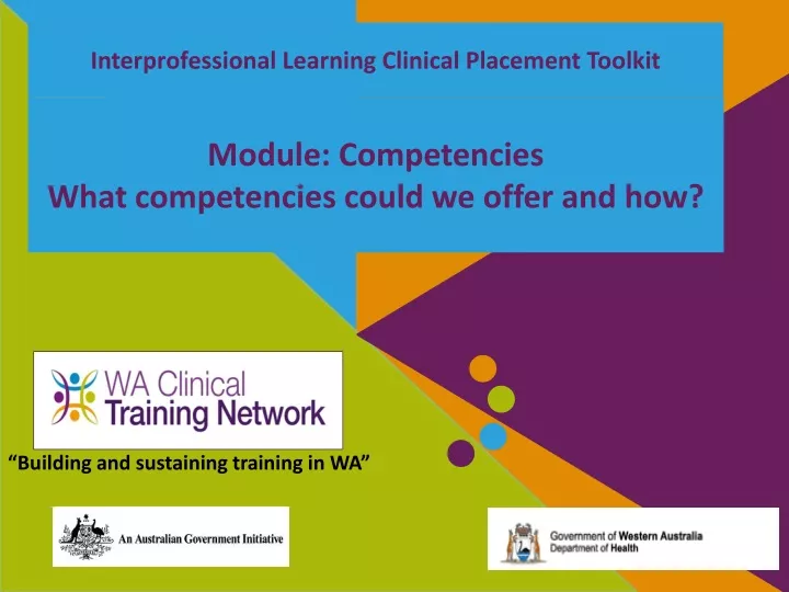 interprofessional learning clinical placement toolkit
