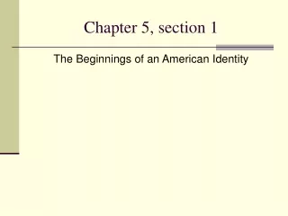 Chapter 5, section 1