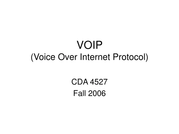 voip voice over internet protocol