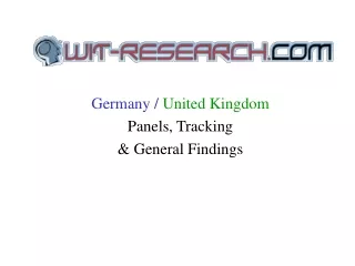 Germany /  United Kingdom Panels, Tracking &amp; General Findings