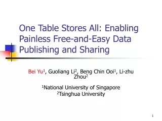 One Table Stores All: Enabling Painless Free-and-Easy Data Publishing and Sharing