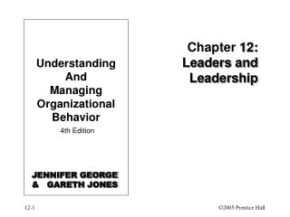 Chapter  12: Leaders and Leadership