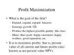 Profit Maximization - slide 1