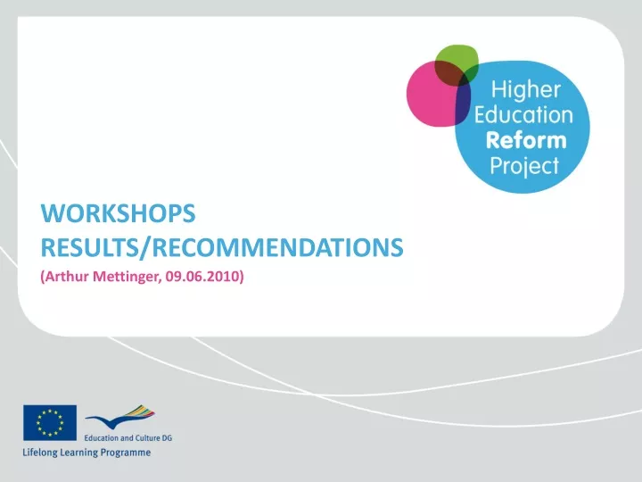 workshop s results recommendations
