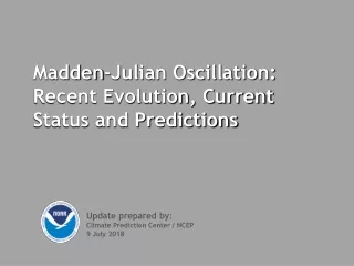 madden julian oscillation recent evolution current status and predictions