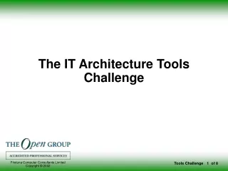 The IT Architecture Tools Challenge
