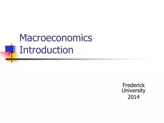 Macroeconomics Introduction
