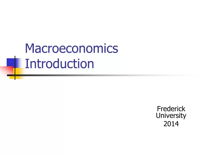 macroeconomics introduction