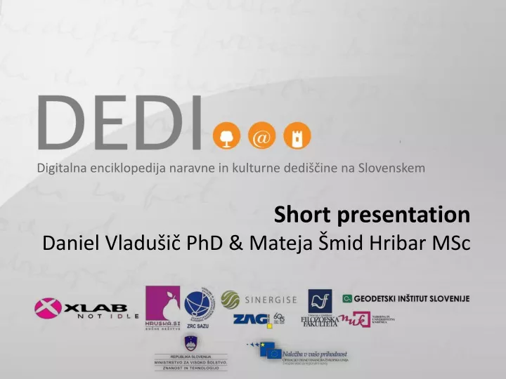 short presentation daniel vladu i phd mateja mid hribar msc