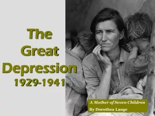 The  Great  Depression 1929-1941