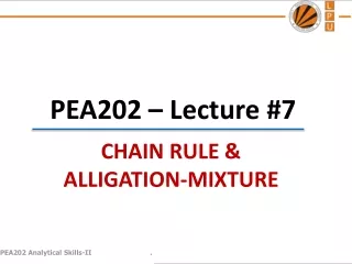 PEA202 – Lecture #7