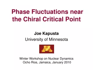 Phase Fluctuations near the Chiral Critical Point