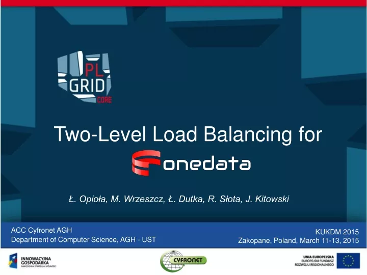 two level load balancing f o r