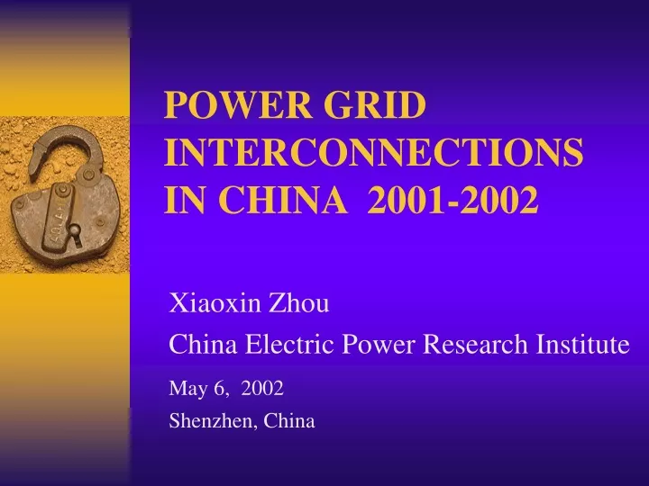 power grid interconnections in china 2001 2002