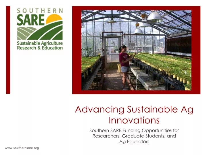advancing sustainable ag innovations