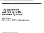 THz Transistors,  sub-mm-wave ICs,  mm-wave Systems - slide 1