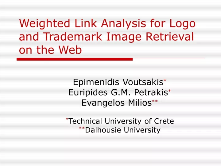 weighted link analysis for logo and trademark image retrieval on the web