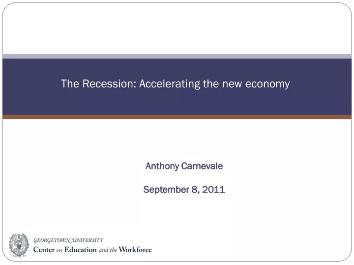 the recession accelerating the new economy