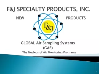 F&amp;J SPECIALTY PRODUCTS, INC.