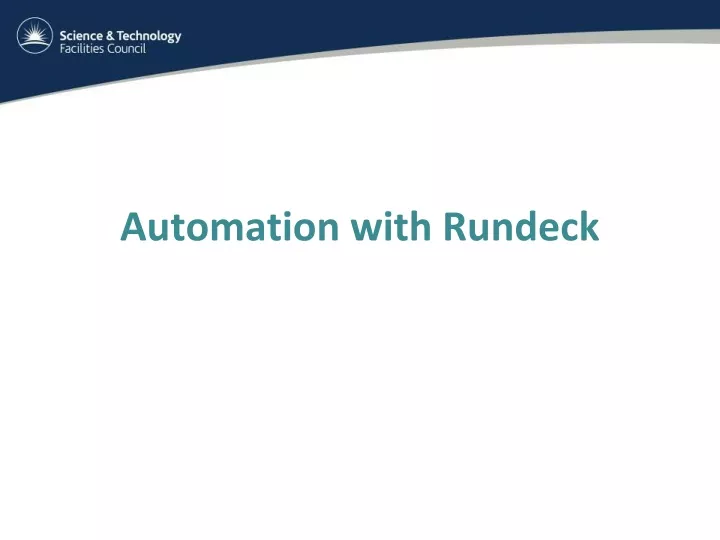 automation with rundeck