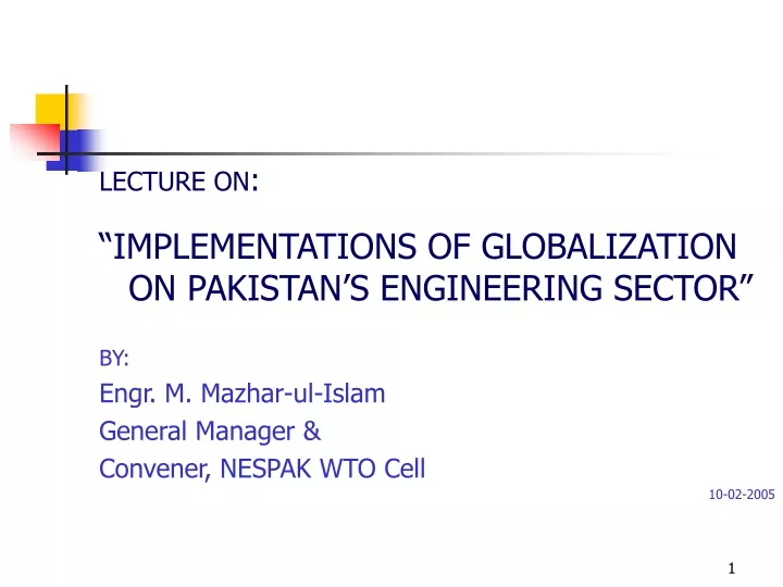 lecture on implementations of globalization