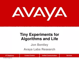 Tiny Experiments for Algorithms and Life