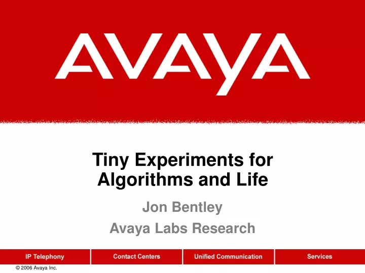 tiny experiments for algorithms and life