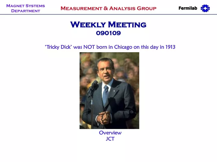 weekly meeting 090109