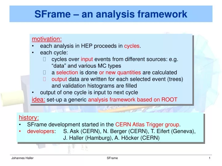 sframe an analysis framework
