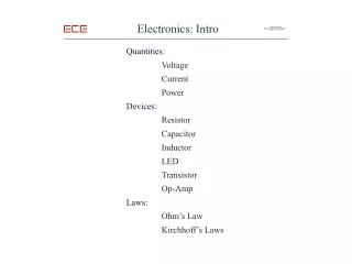 Electronics: Intro