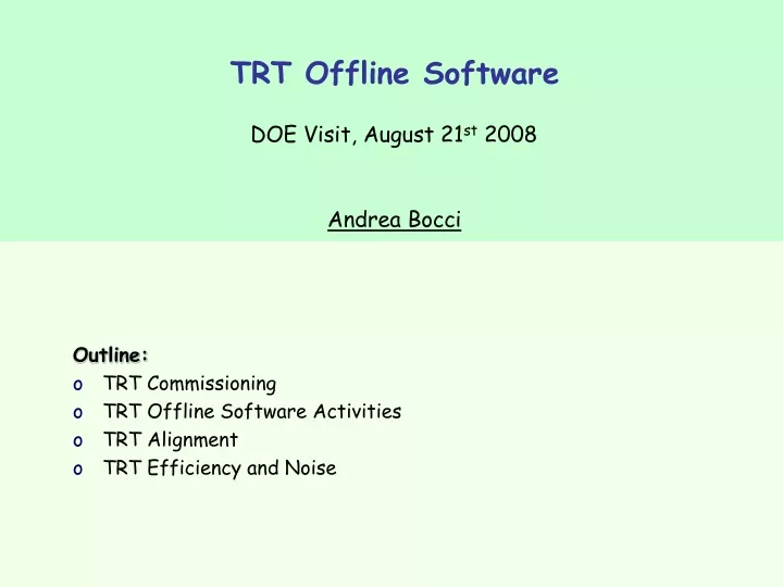 trt offline software