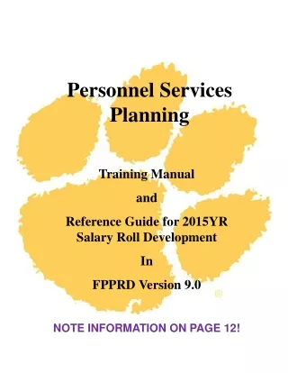 Personnel  Services Planning