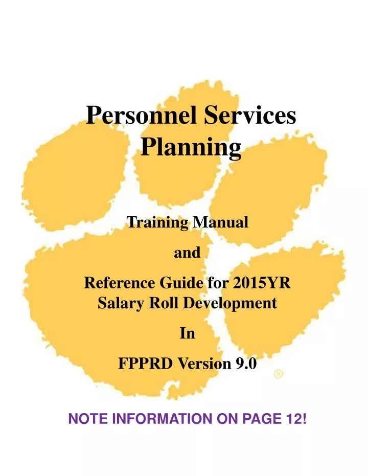 personnel services planning