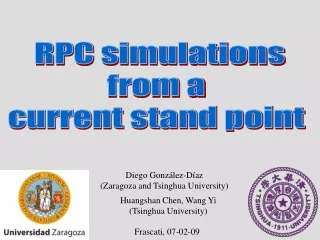 RPC simulations from a  current stand point