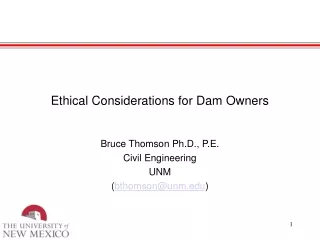Ethical Considerations for Dam Owners