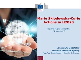 Marie  Skłodowska -Curie Actions  in H2020 Regione  Puglia  Delegation 29  June  2017