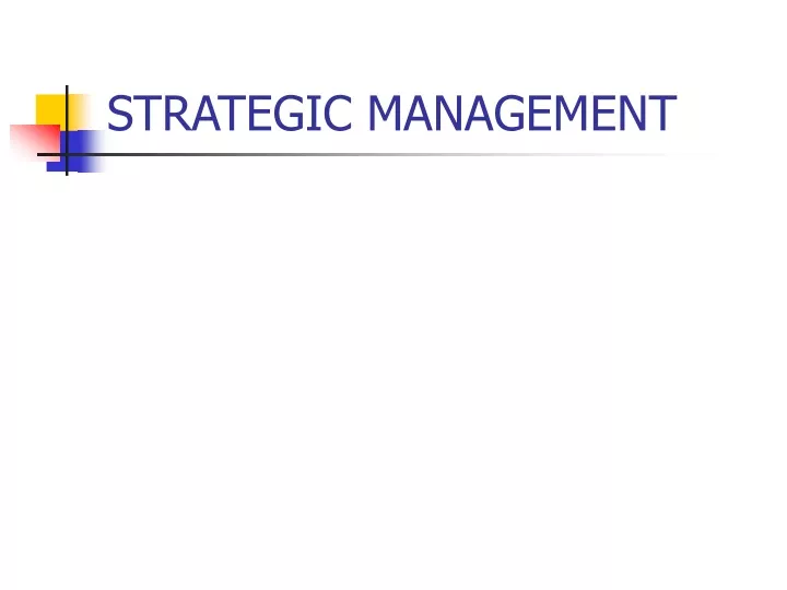 strategic management