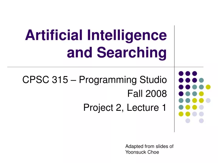 artificial intelligence and searching