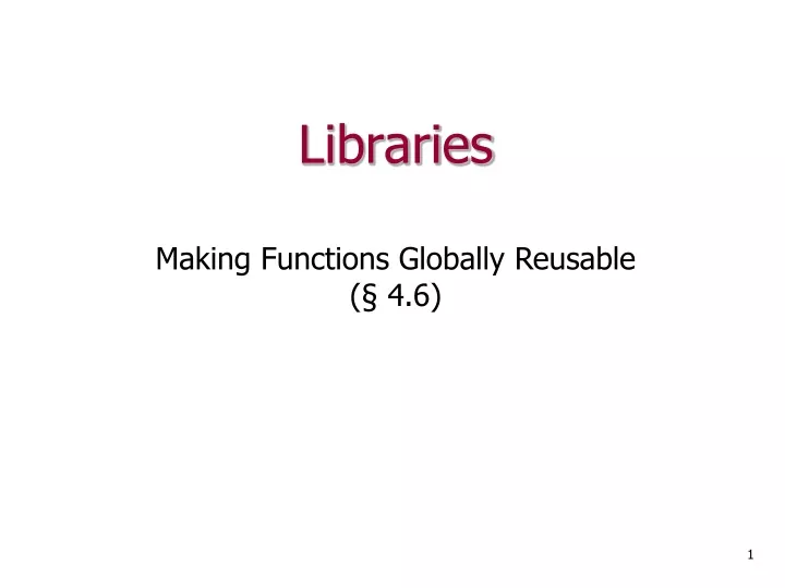 libraries
