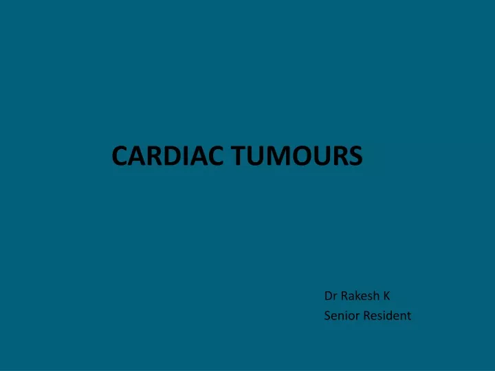 cardiac tumours