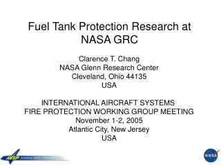 Fuel Tank Protection Research at NASA GRC