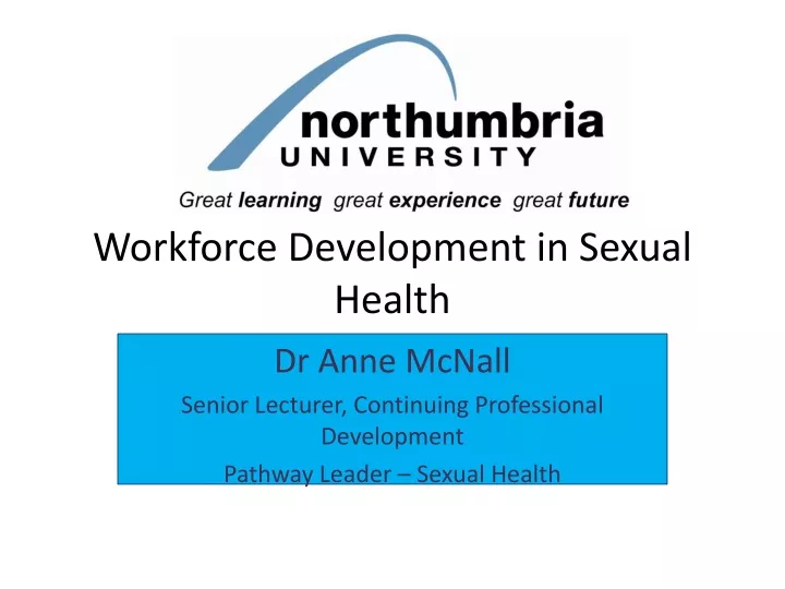workforce development in sexual health