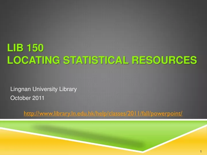 lib 150 locating statistical resources