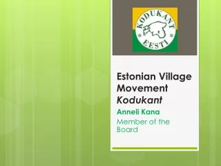 Estonian Village Movement  Kodukant
