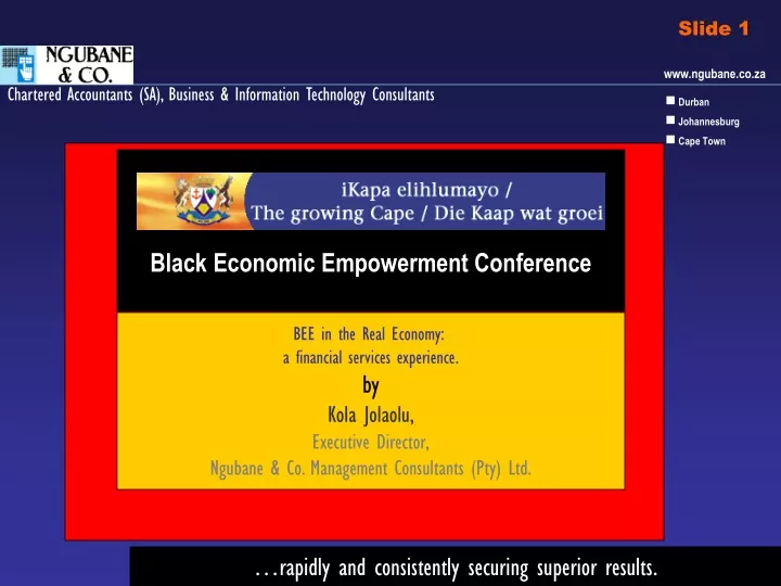 black economic empowerment conference