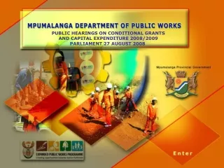 PUBLIC HEARINGS ON CONDITIONAL GRANTS  AND CAPITAL EXPENDITURE 2008/2009