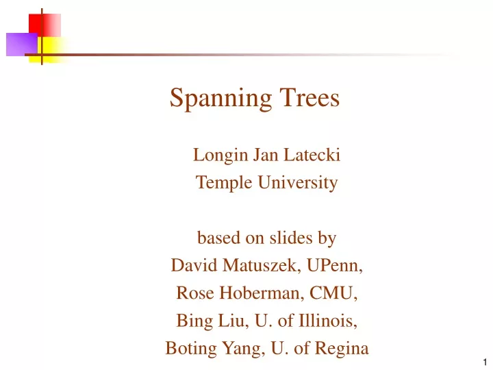 spanning trees