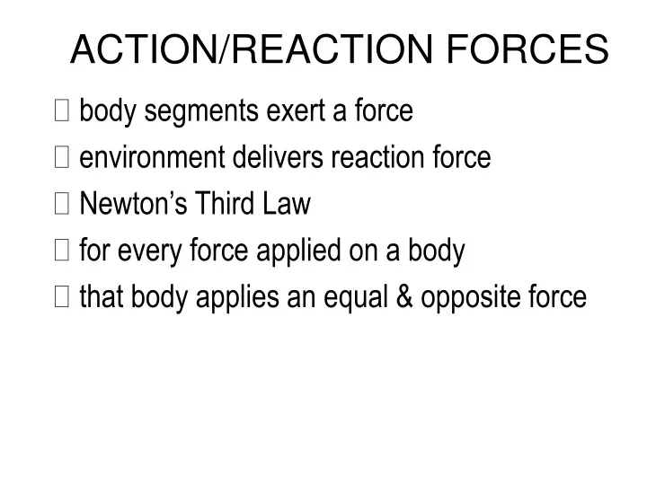 action reaction forces
